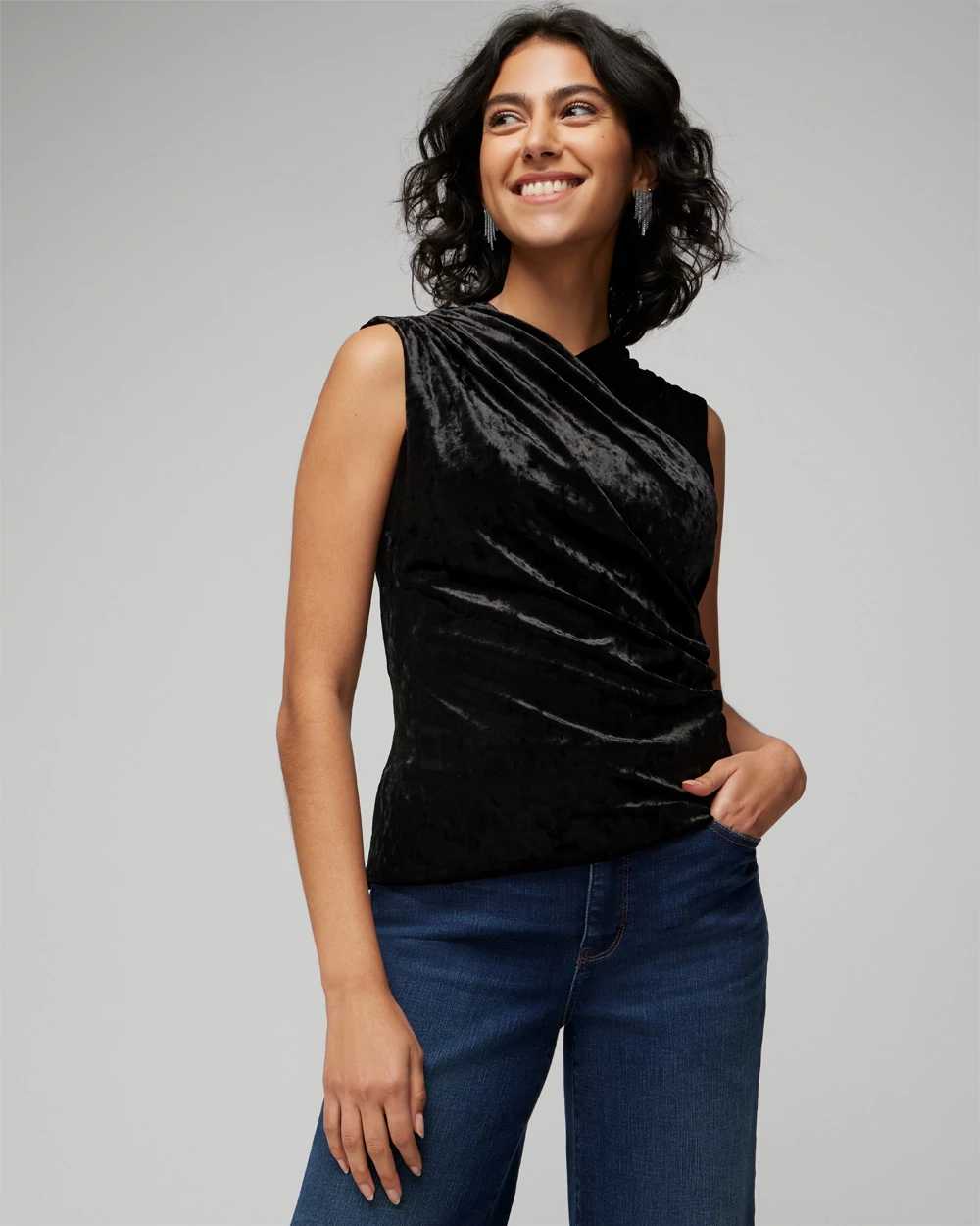 Velvet shop sleeveless top